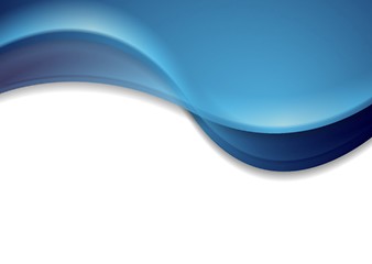 Image showing Blue abstract waves corporate background