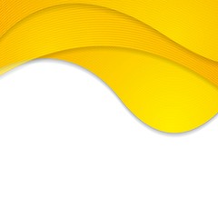 Image showing Orange corporate wavy background