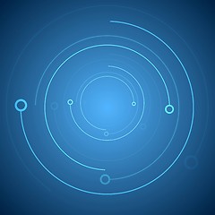 Image showing Abstract tech circle circuit board background