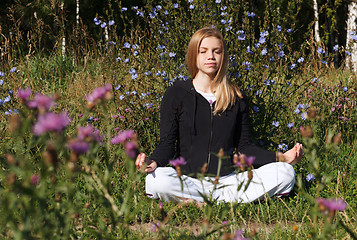 Image showing Lotus yoga pose