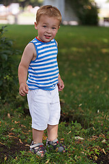 Image showing Portrait of smiling three year-old boy