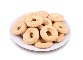Image showing Tea cookies on a plate