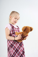 Image showing Girl with teddy bear