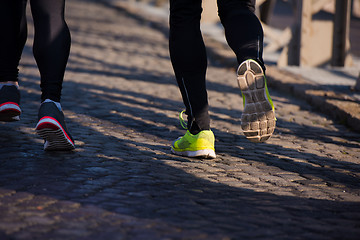 Image showing young  couple jogging