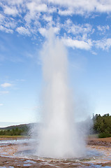 Image showing Strokkur eruption in the Geysir area, Iceland