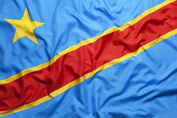 Image showing Textile flag of Congo