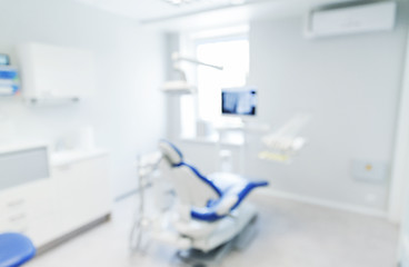 Image showing blurred modern dental clinic office interior bokeh