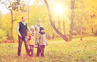 Image showing happy family in autumn park