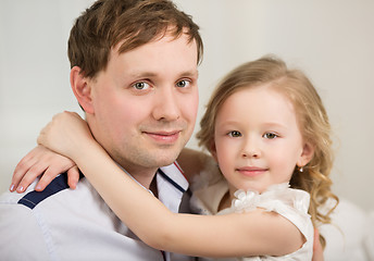 Image showing Happy father with his little princess