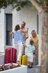 Image showing Happy parents meeting daughter and grandson