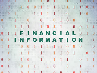 Image showing Finance concept: Financial Information on Digital Data Paper background