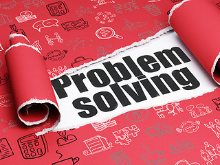 Image showing Finance concept: black text Problem Solving under the piece of  torn paper