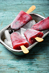 Image showing Ice-cream and summer berries