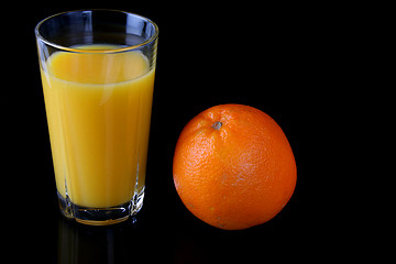 Image showing fresh orange and juice