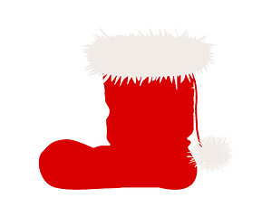 Image showing Santa Claus boots isolated on white