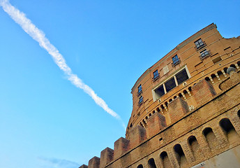 Image showing Bottom view of Castel Sant'angelo in Rome