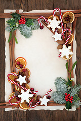 Image showing Decorative Christmas Background Border