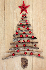 Image showing Abstract Driftwood Christmas Tree