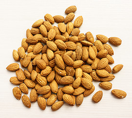 Image showing Peeled Almonds Closeup