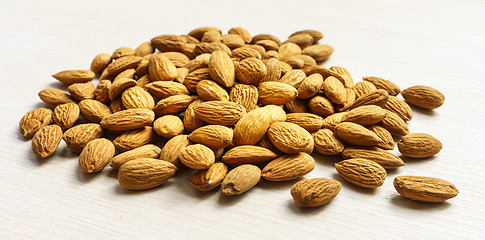 Image showing Peeled Almonds Closeup