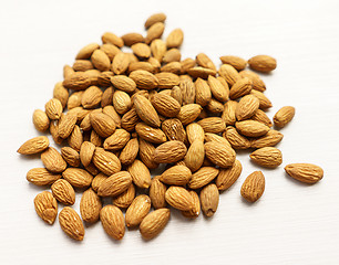 Image showing Peeled Almonds Closeup