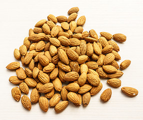Image showing Peeled Almonds Closeup