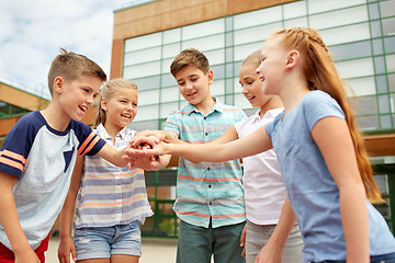 Image showing group of happy elementary school students