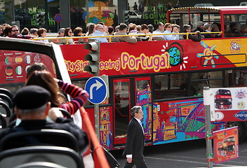 Image showing EUROPE PORTUGAL LISBON TRANSPORT TOURIST BUS