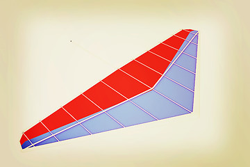 Image showing Hang glider. 3D illustration. Vintage style.