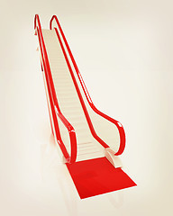 Image showing Escalator . 3D illustration. Vintage style.