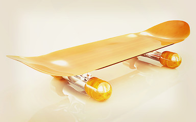 Image showing Skateboard. 3D illustration. Vintage style.