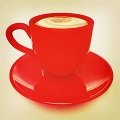 Image showing mug on a white. 3D illustration. Vintage style.