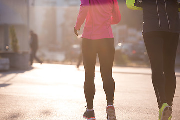 Image showing young  couple jogging