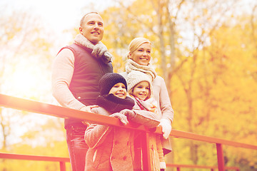 Image showing happy family in autumn park