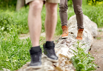 Image showing close up of couple hiking outdoors