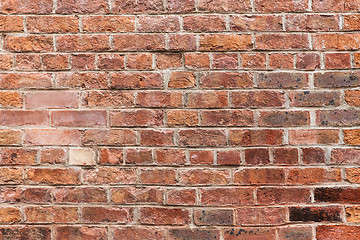 Image showing close up of red brick wall background