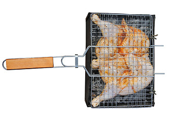 Image showing Roast chicken on grill