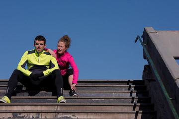 Image showing congratulate and happy to finish morning workout