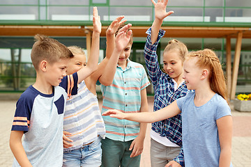 Image showing group of happy elementary school students