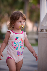 Image showing girl and mother walking