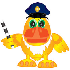 Image showing Bird police on white