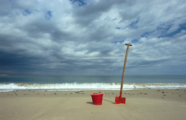 Image showing Toys at Beach