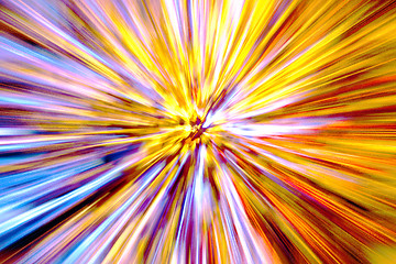 Image showing abstract christmas lights explosion