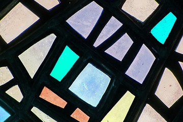 Image showing Image of a multicolored stained glass window