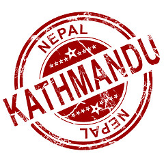 Image showing Red Kathmandu stamp 