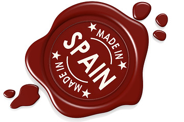 Image showing Label seal of made in Spain