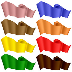 Image showing Colorful Ribbons Isolated on White Background. 