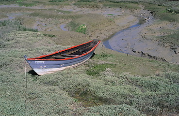 Image showing Boat at River Bank