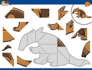 Image showing jigsaw puzzle with anteater