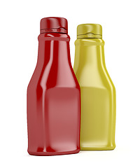 Image showing Ketchup and mustard